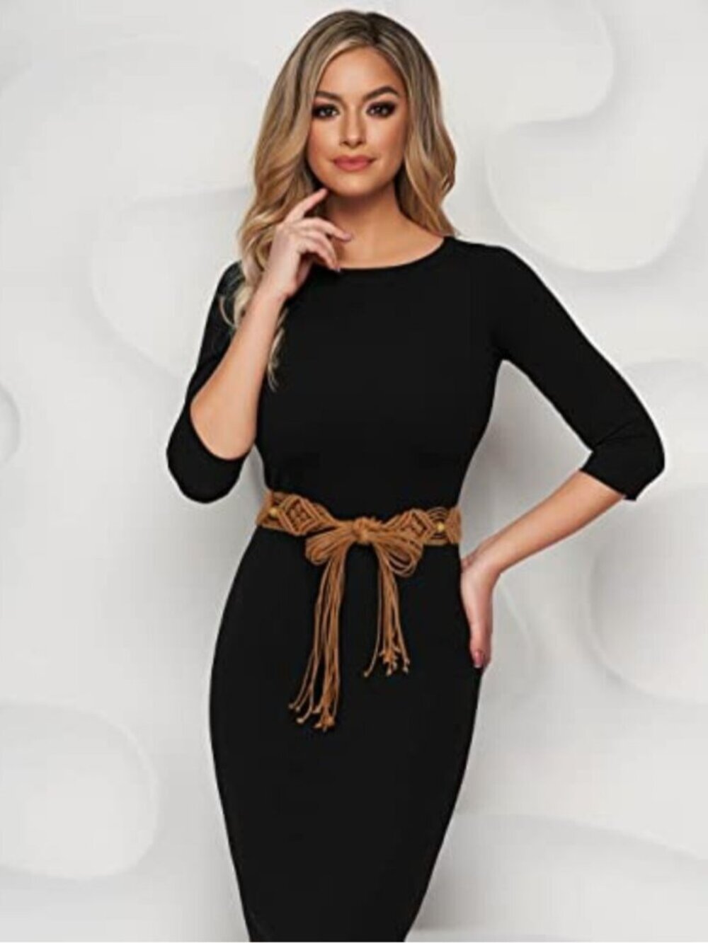 Boho Braid Belt for Women Bohemian Woven Waist Belts for Dress